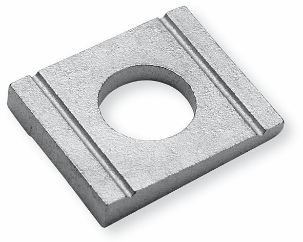 DIN 434 Négyzetes alátét U-szelvényhez, Acél, Horganyzott, D 14 M 12 termék fő termékképe