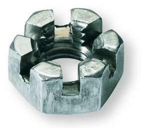 DIN 937 Hatlapú koronás anya (alacsony forma), 5., Horganyzott, M 24x1,5 termék fő termékképe